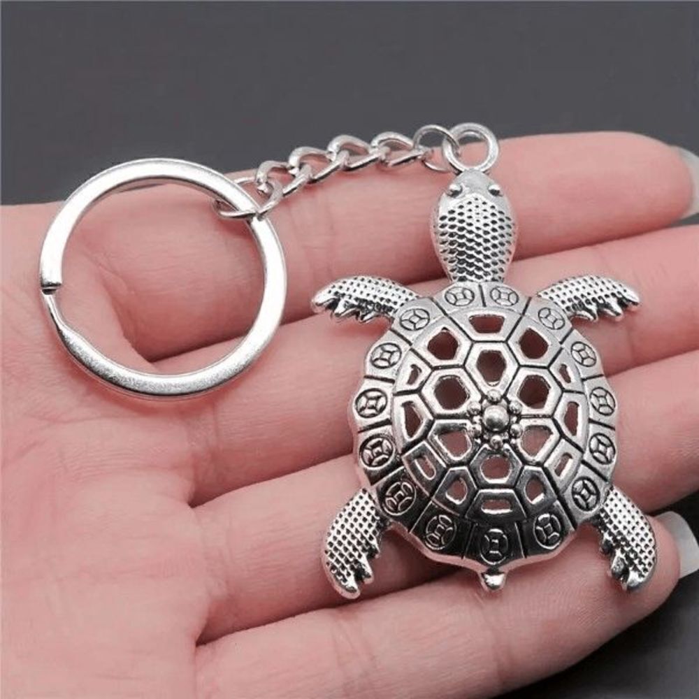 Turtle Stainless Steel Keychain - Picture 3 of 5
